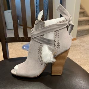 Scalloped Open Toed Bootie